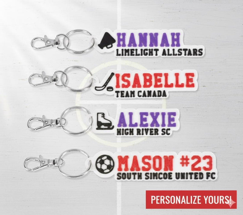 Personalized Sports Keychain