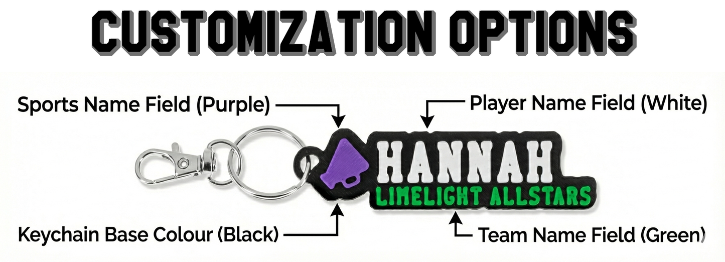 Personalized Sports Keychain