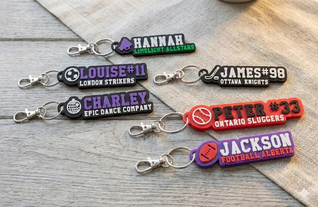 Personalized Sports Keychain