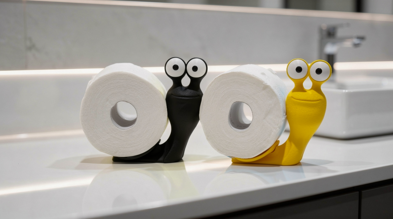 Snail Toilet Paper Holder – 3D Printed Bathroom Decor Accessory